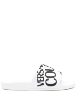 Women Versace Jeans Couture Logo-print Slides