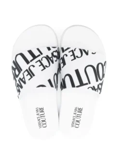 Women Versace Jeans Couture Logo-print Slides -Nike || Ugg || Gucci Shoes Shop 19772517 44474380 1000