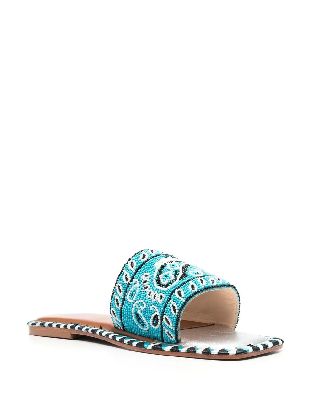 Women DE SIENA SHOES Bandana-motif Slip-on Sandals 4 Women DE SIENA SHOES Bandana-motif Slip-on Sandals - Image 2