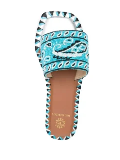 Women DE SIENA SHOES Bandana-motif Slip-on Sandals 9 Women DE SIENA SHOES Bandana-motif Slip-on Sandals -Nike || Ugg || Gucci Shoes Shop 19790231 44445543 1000