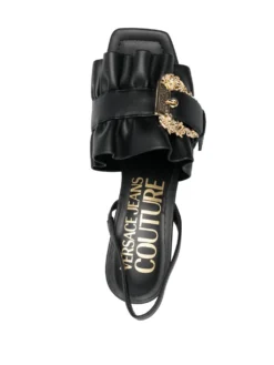 Women Versace Jeans Couture Baroque-buckle Ruffled Sandals -Nike || Ugg || Gucci Shoes Shop 19836211 44530709 1000