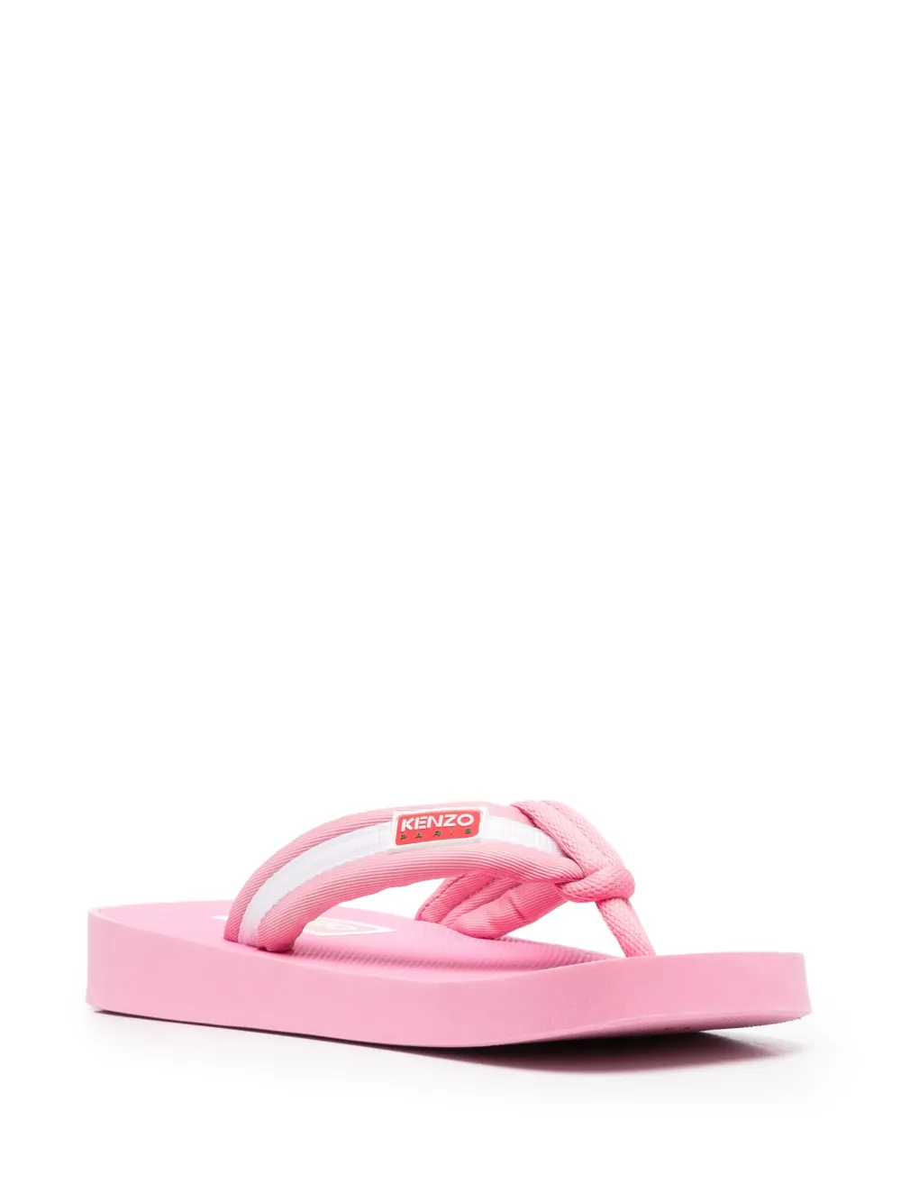Women Kenzo Logo-patch Striped Flip Flops 4 Women Kenzo Logo-patch Striped Flip Flops - Image 2