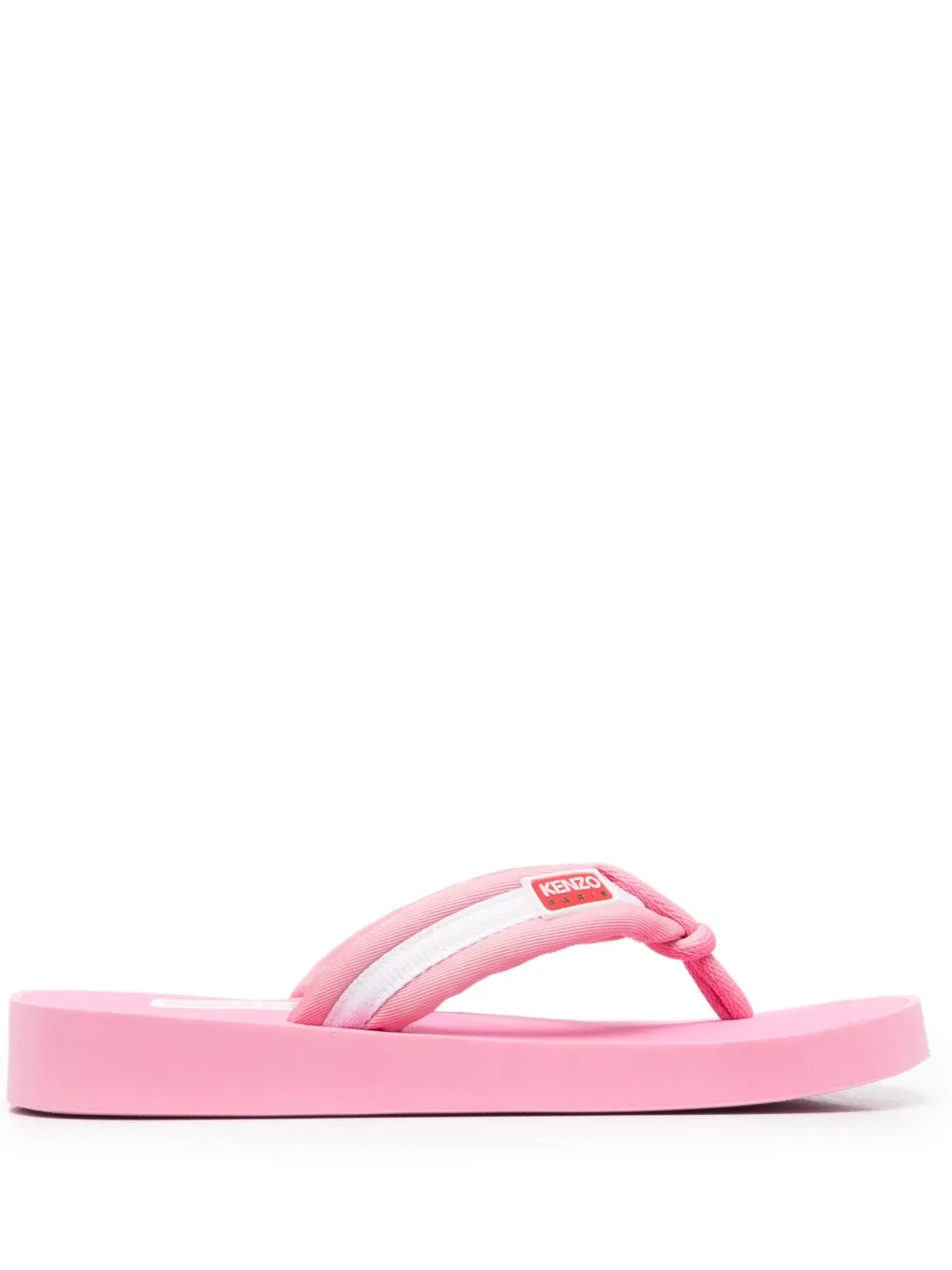 Women Kenzo Logo-patch Striped Flip Flops 3 Women Kenzo Logo-patch Striped Flip Flops