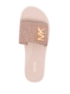 Women Michael Kors Logo-embossed Crystal-embellished Sandals -Nike || Ugg || Gucci Shoes Shop 19871815 50666487 1000