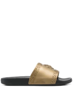 Women Just Cavalli Embossed-logo Slip-on Slides