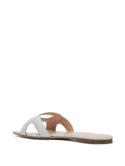 Women Rupert Sanderson Signature-shape Strap Slides -Nike || Ugg || Gucci Shoes Shop 19973643 44953002 1000