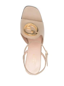 Women Gucci 110mm Logo-plaque Leather Sandals -Nike || Ugg || Gucci Shoes Shop 19973752 44939988 1000