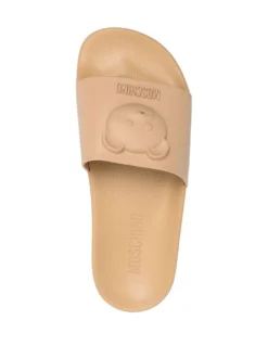 Women Moschino Teddy-Bear Motif Slides -Nike || Ugg || Gucci Shoes Shop 20025781 45036375 1000