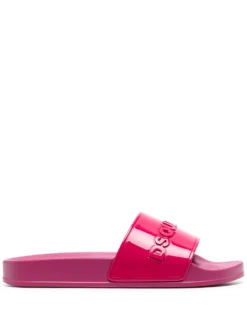 Women Dsquared2 3D-logo Flat Slides