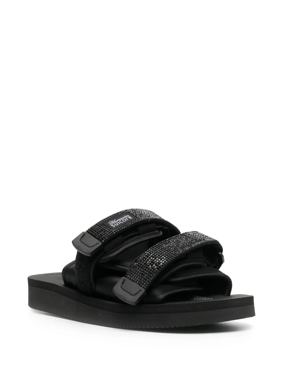 Women Blumarine Logo-patch Touch-strap Slides 4 Women Blumarine Logo-patch Touch-strap Slides - Image 2