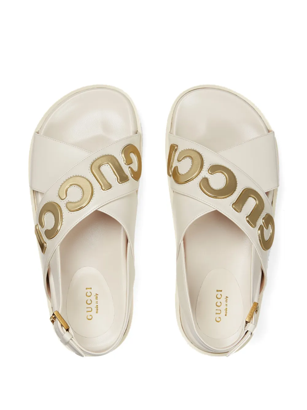 Women Gucci Raised-logo Slingback Sandals 6 Women Gucci Raised-logo Slingback Sandals - Image 4