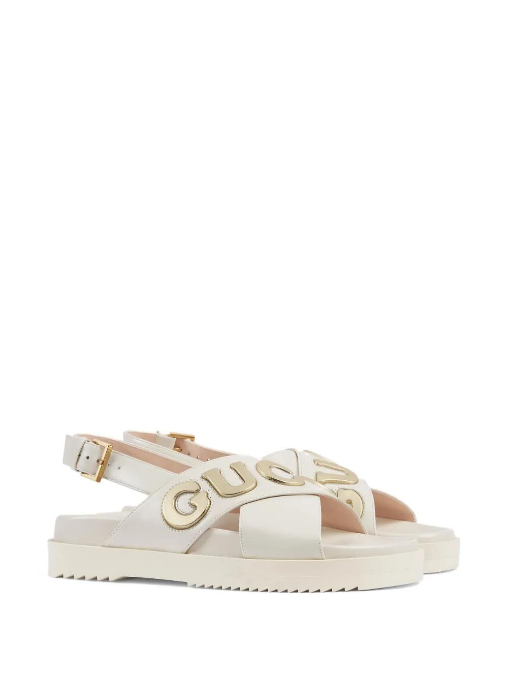 Women Gucci Raised-logo Slingback Sandals 4 Women Gucci Raised-logo Slingback Sandals - Image 2