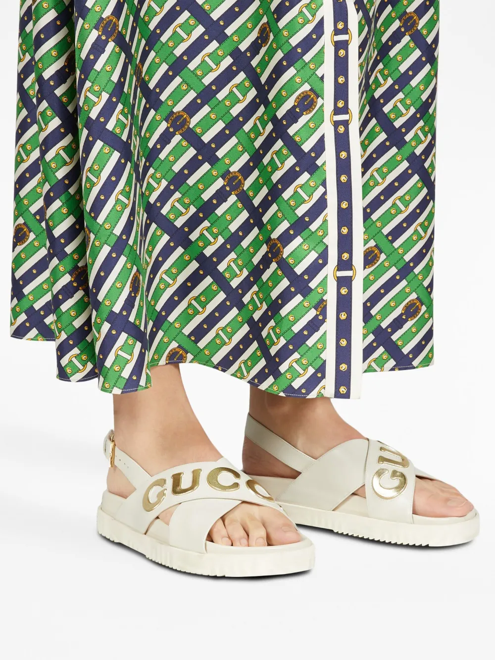 Women Gucci Raised-logo Slingback Sandals 8 Women Gucci Raised-logo Slingback Sandals - Image 6