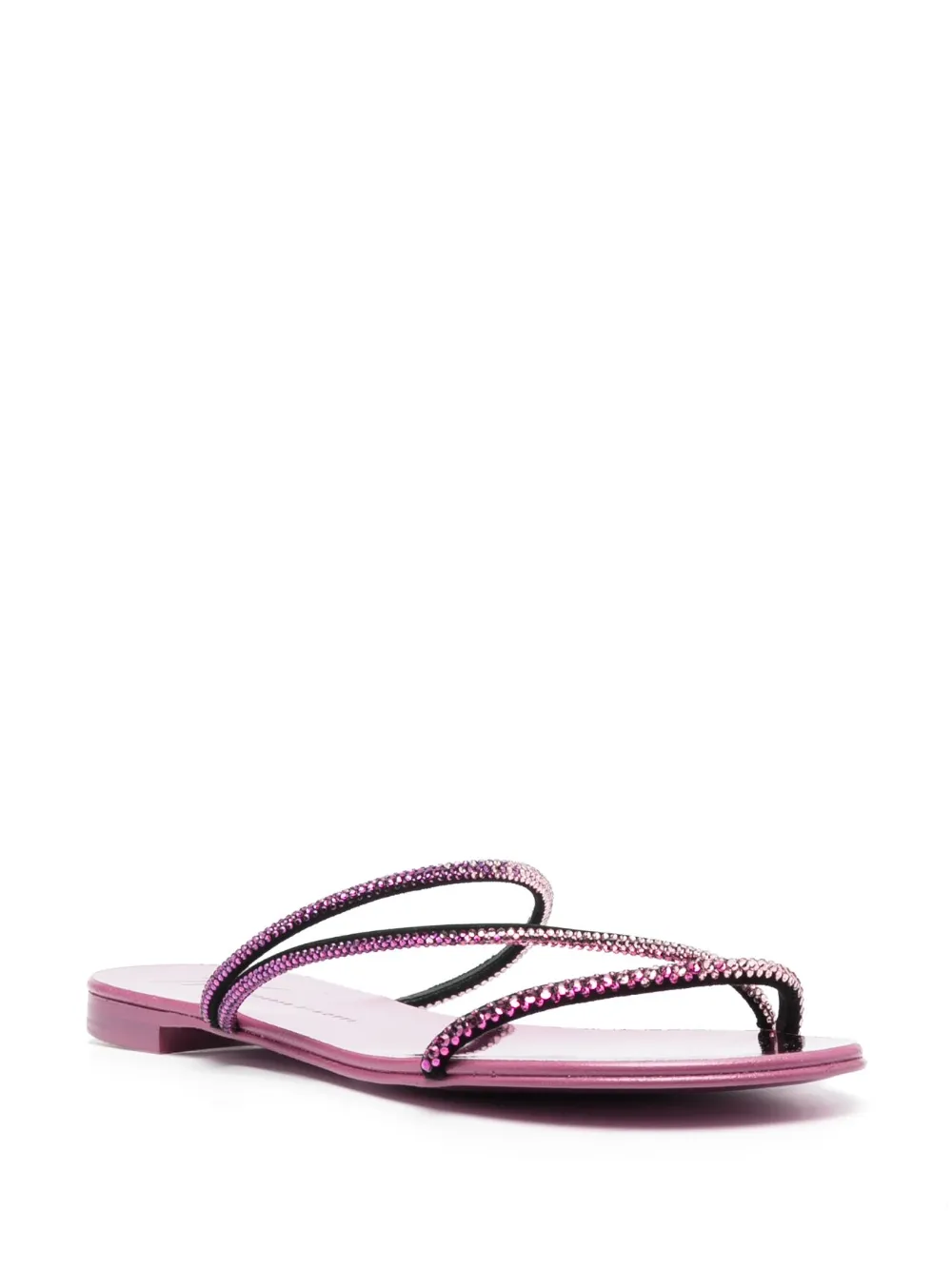 Women Giuseppe Zanotti Crystal-embellished Flat Slides 4 Women Giuseppe Zanotti Crystal-embellished Flat Slides - Image 2