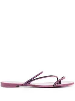 Women Giuseppe Zanotti Crystal-embellished Flat Slides