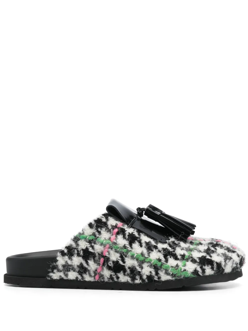 Women MSGM Tassel-embellished Leather Slides 3 Women MSGM Tassel-embellished Leather Slides