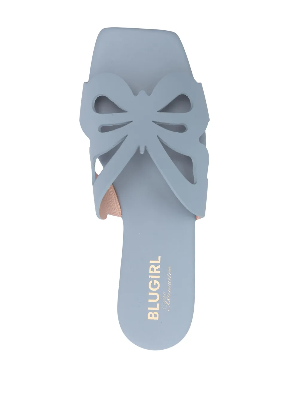 Women Blugirl Open-toe Leather Flat Sandals 6 Women Blugirl Open-toe Leather Flat Sandals - Image 4