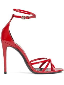 Women Gucci 110mm Double G Patent-finish Sandals